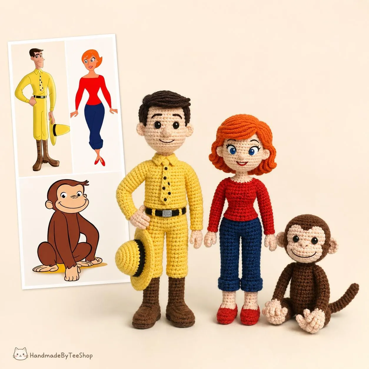 Custom portrait crochet dolls