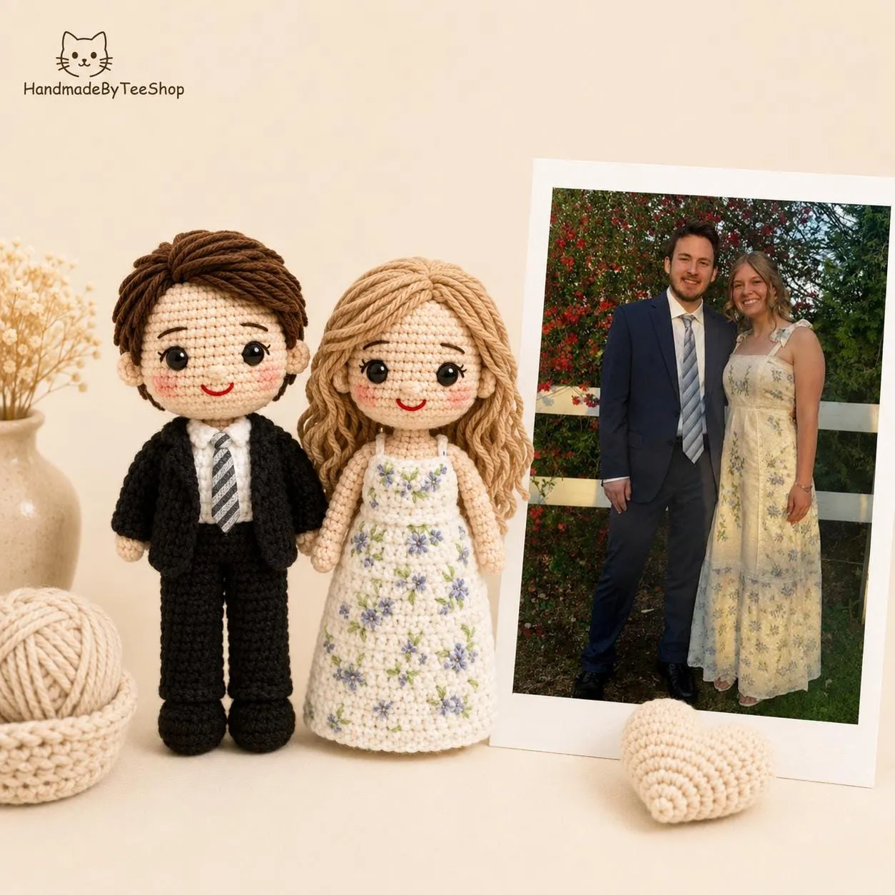 Custom portrait crochet dolls