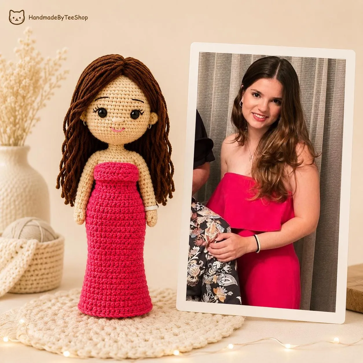Custom portrait crochet dolls