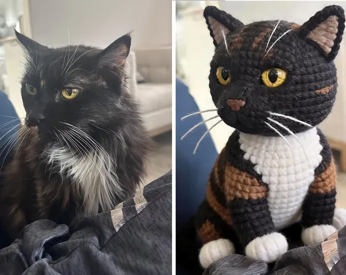 Custom portrait crochet dolls