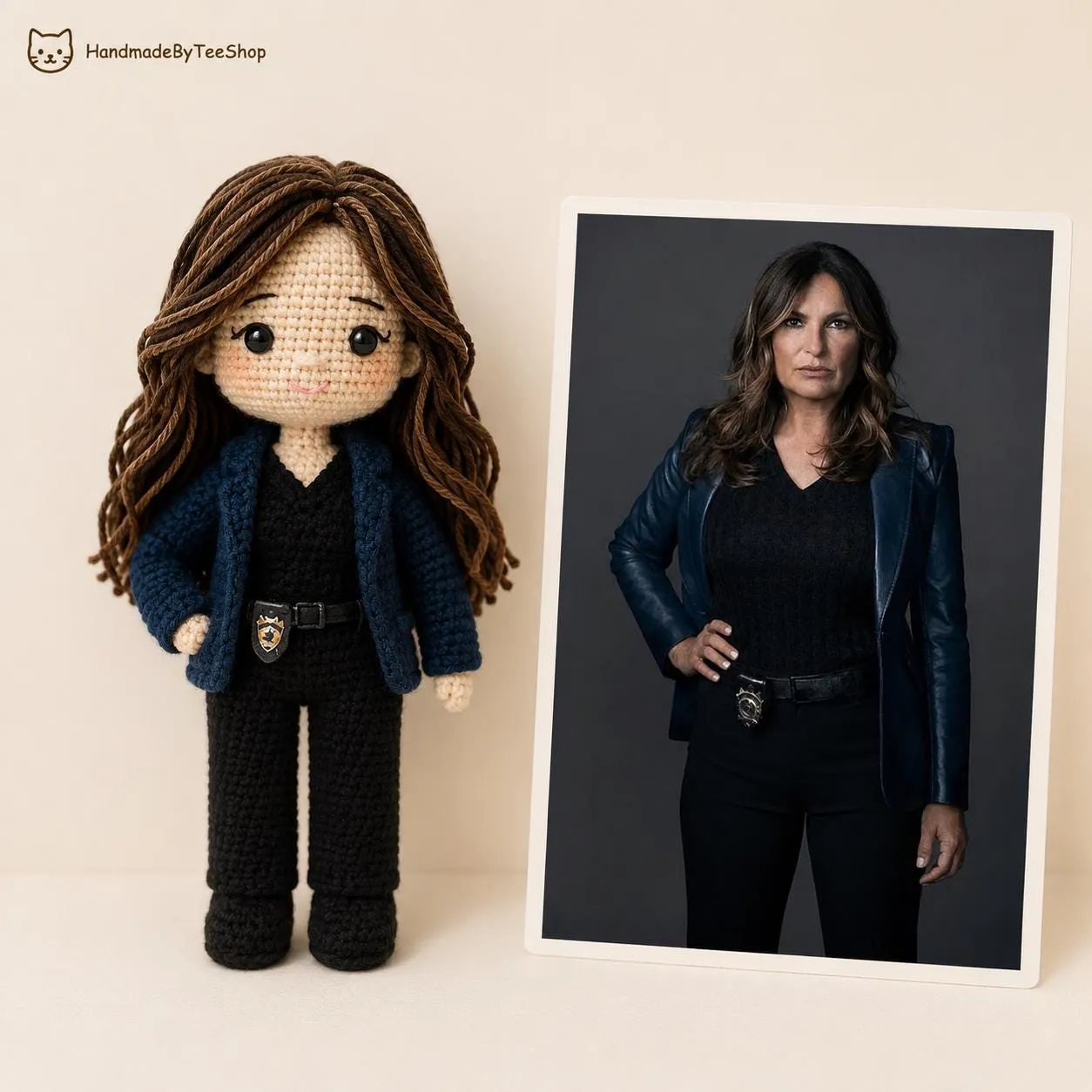 Custom portrait crochet dolls