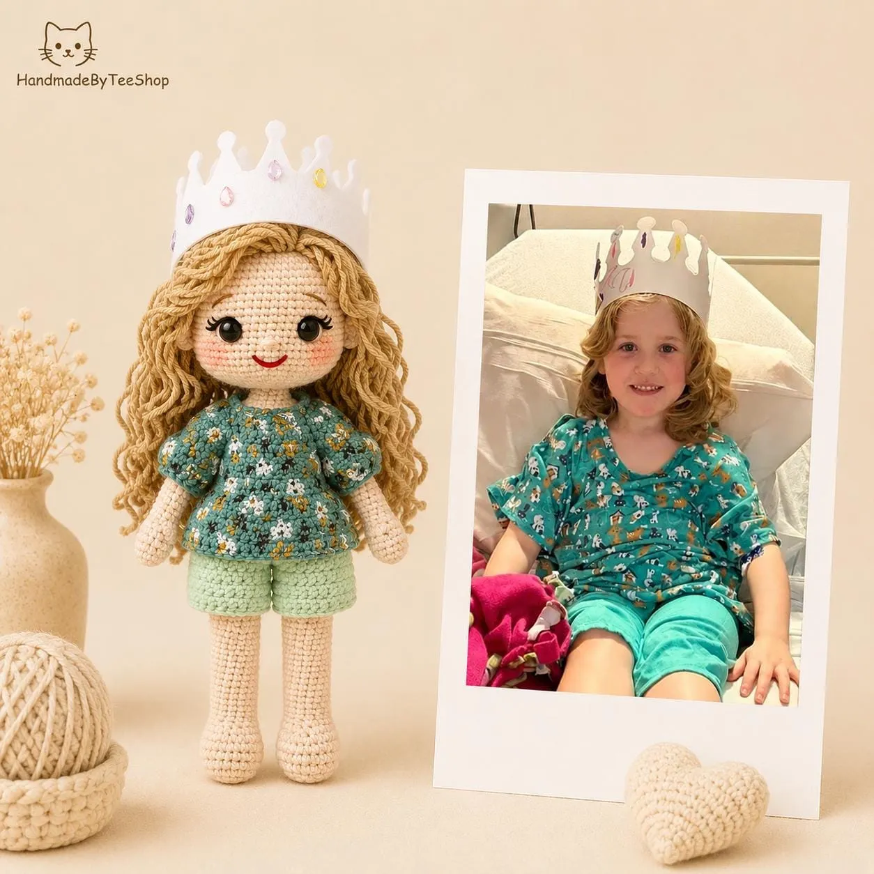 Custom portrait crochet dolls
